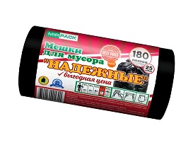 Мешки для мусора 180 л, ароматизированные, черные, в рулоне 25 шт., ПВД, 35 мкм, 1100х930 мм, НАДЕЖНЫЕ, 1802550 в Астане