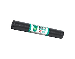 Мешки для мусора 160 л, черные, в рулоне 10 шт., ПВД, 25 мкм, 1100х800 мм, GRIFON, 101-031 в Астане
