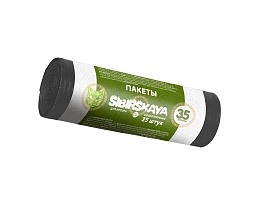 Мешки для мусора 30 л, черные, в рулоне 25 шт., ПНД, 7 мкм, 580х480 мм, SIBIRSKAYA, 101-003 S в Астане