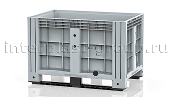 Контейнер iBox сплошной на полозьях с пробкой 2 дюйма серый в Астане