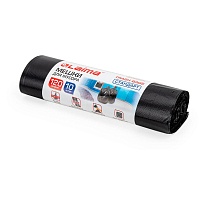 Мешки для мусора 120 л, черные, в рулоне 10 шт., ПНД, 14 мкм, 1100х700 мм, LAIMA, 601385 в Астане