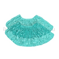 Бахилы бирюзовые 2000 шт (1000 пар), 16 мкм, однослойные, с одной резинкой, Эконом в Астане