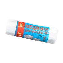 Мешки для мусора 120 л, белые, рулон 10 шт., ПНД, 12 мкм, 1100х690 мм, Эконом, МЭ2622 (МНЭ 120-10б) в Астане