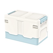 Ящик пластиковый складной белый, дно голубое, 370х240х240 мм в Астане