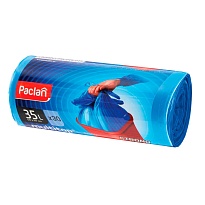 Мешки для мусора 35 л, с ушками, синие, в рулоне 30 шт., ПНД, 10,5 мкм, 640х500 мм, PACLAN Multitop, 600819 в Астане