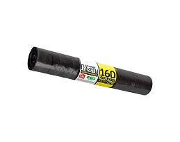 Мешки для мусора 160 л, черные, в рулоне 25 шт., ПВД, 40 мкм, 1100х800 мм, GRIFON, 101-030 в Астане