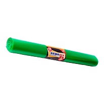 Мешки для мусора 180 л, зеленые, в рулоне 10 шт., ПВД, 50 мкм, 1100х900 мм, МЕШКОFF, 4458 в Астане