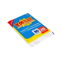 Мешки для мусора 20 л, с ручками, черные, в пачке 20 шт., ПНД, 10 мкм, 550х440 мм, Крепак, 4607075710023 в Астане